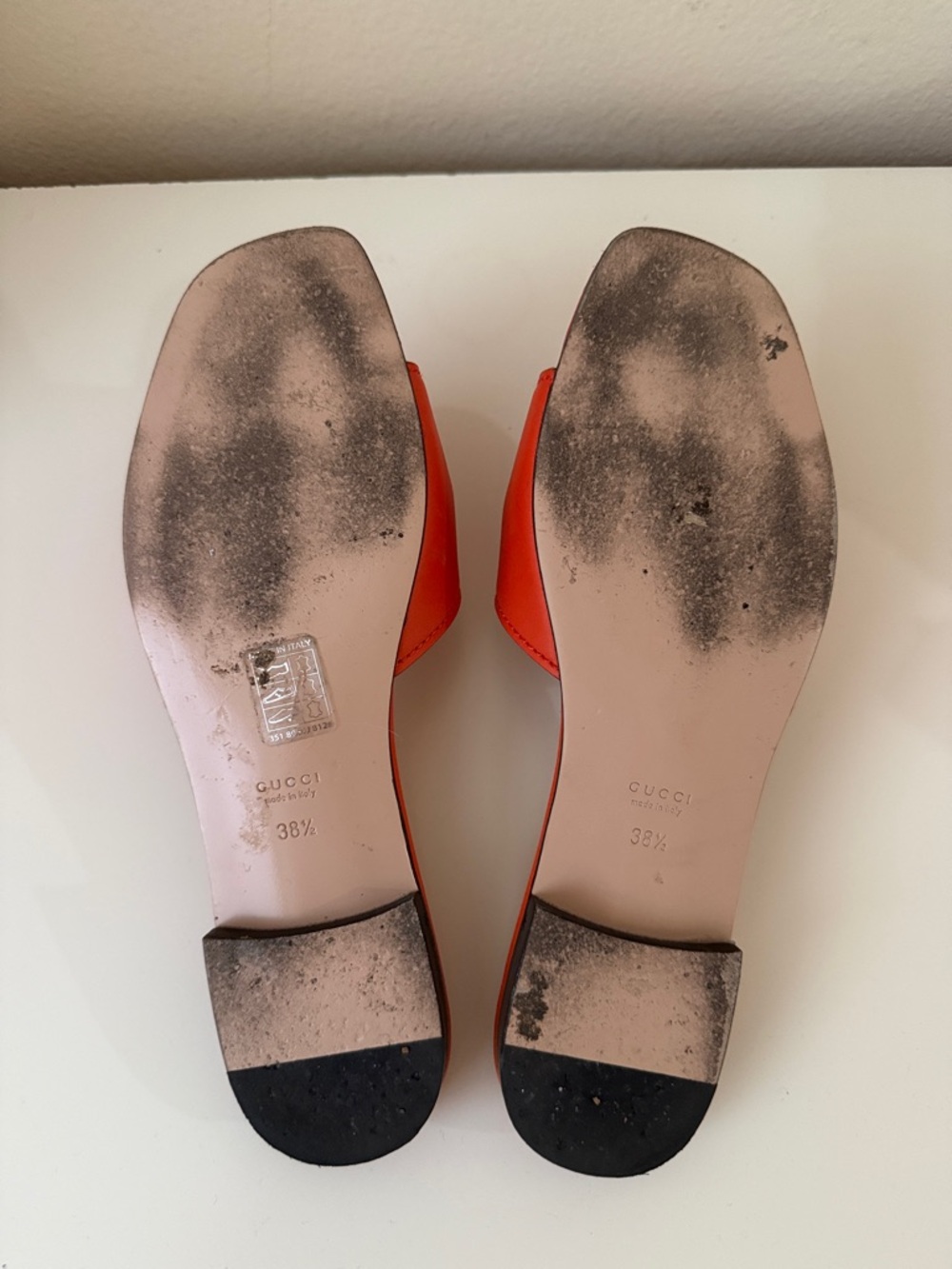Gucci Women's Orange Slide Sandals - Picture 7 of 7